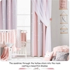 Curtain Black Out me cut out stars132 x 240 cm 2 PCS - Grey Pink