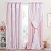 Curtain Black Out me cut out stars132 x 240 cm 2 PCS - Light Pink