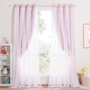Curtain Black Out me cut out stars132 x 240 cm 2 PCS - Light Pink