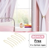 Curtain Black Out me cut out stars132 x 240 cm 2 PCS - Grey Pink