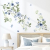 OEM Decalmile Wall Stickers For Kids Room Flower Roses Blue DM0940B