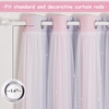 Curtain Black Out me cut out stars132 x 240 cm 2 PCS - Purple Pink