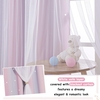 Curtain Black Out me cut out stars132 x 240 cm 2 PCS - Purple Pink