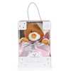 Cangaroo Baby Blanket 90/75 cm with stuffed toy Addie Bear pink 3800146271657