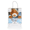 Cangaroo Baby Blanket 90/75 cm with stuffed toy Addie Bear blue 3800146271671
