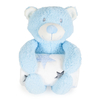 Cangaroo Baby Blanket 90/75 cm with stuffed toy Rory Bear blue 3800146271695
