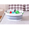 Ruhhy Foldable Laundry Basket in oval shape with handles, 38x53.5 cm