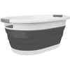 Ruhhy Foldable Laundry Basket in oval shape with handles, 38x53.5 cm