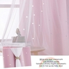 Curtain Black Out me cut out stars132 x 240 cm 2 PCS - Light Pink