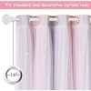 Curtain Black Out me cut out stars132 x 240 cm 2 PCS - Grey Pink