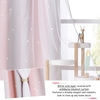 Curtain Black Out me cut out stars132 x 240 cm 2 PCS - Grey Pink
