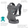 Infantino Flip 4-in-1 Baby Carrier | Ergonomic, Stylish & Adjustable Grey