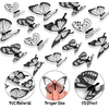 3D Stereo Butterfly Αυτοκόλλητα Πολλαπλών Χρήσεων 72 τμχ Τοίχου Ψυγείου Πόρτας Πεταλούδες Black
