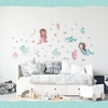 Wall Stickers - 8 Sheets Kids Room Decor - Wall Decor - Mermaid - 22 x 30 cm per sheet - for Boys and Girls - Set 1