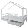 Παιδικό Κρεβάτι Montessori Leo 90x200 cm με Συρτάρι White