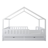 Παιδικό Κρεβάτι Montessori Leo 90x200 cm με Συρτάρι White