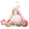 Babyono Educational game Pyramid with different textures and rings - Pink (BN898/01)
