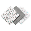 BabyOno Set of 3 soft muslin diapers from Bamboo and Cotton 70 x 70 cm Grey BN397/02