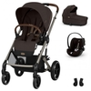 Cybex Balios S Lux Set 4 in 1 TPE Σύστημα Μεταφοράς με Κάθισμα Cloud G i-Size Plus Chocolate Brown 70000587