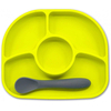 Bbluv Yumi Non-Slip Silicone Divided Plate & Spoon Lime B0153-L