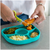 Bbluv Yumi Non-Slip Silicone Divided Plate & Spoon Aqua B0153-A