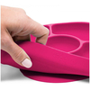 Bbluv Yumi Non-Slip Silicone Divided Plate & Spoon Fuchsia B0153-P