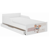 Pufi Children's Bed 90x180 cm with Drawer + Free Mattress - Bear Fox
