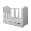 Baby Cradle Bella 2 in 1 60x120cm (GIFT Mattress Drawer Safety Barrier) White