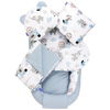 Jukki Baby Nest XXL For Babies 65x120 Set 5 pcs Blue Safari