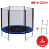 Byox Τραμπολίνο 244cm Εξωτερικού Χώρου με Δίχτυ Προστασίας 3800146253691