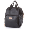 Chipolino BACKPACK Τσάντα Πλάτης Αλλαξιέρα Black Leather CHRAF02105BL