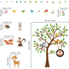 Decalmile Wall Stickers For Kids Room Forest Animals Tree DM0712
