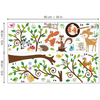 Decalmile Wall Stickers For Kids Room Forest Animals Tree DM0712
