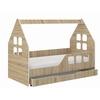 Παιδικό Κρεβάτι Domek Montessori με Συρτάρι 160 x 80 cm (ΔΩΡΟ ΤΟ ΣΤΡΩΜΑ) Φυσικό R