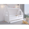 Domek Montessori Children's Bed 160 x 80 cm with Drawer & 2nd sleeping position (GIFT 2 MATTRESSES) White R