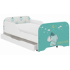 Miki Toddler Children Kids Bed Including Mattress + Drawer 160x80cm - Elephant