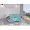 Miki Toddler Children Kids Bed Including Mattress + Drawer 160x80cm - Elephant