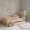 Luletto Basic Bello Plus Ξύλινο Παιδικό Κρεβάτι με Συρτάρι ύπνου & Κάγκελα