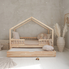 Luletto Housebed Bello Duo  Plus Wooden House Bed for Kids with Rails & Sleeping Drawer