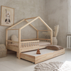 Luletto Housebed Bello Plus Ξύλινο Παιδικό Κρεβάτι Σπιτάκι με Συρτάρι Ύπνου