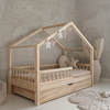 Luletto Housebed Bello Plus Ξύλινο Παιδικό Κρεβάτι Σπιτάκι με Συρτάρι Ύπνου