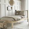 Luletto Simple Bello Παιδικό Κρεβάτι με Πλάτη Ξύλινο Σκανδιναβικού Στυλ