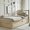 Luletto Simple Bello Plus Ξύλινο Παιδικό Κρεβάτι με Πλάτη & Συρτάρι Ύπνου