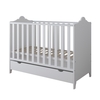 Glamor 2 in 1 Baby Crib 3 Levels 60x120cm White