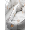 Jukki Baby Nest Cocoon 100x55 Cloudy Bears & Grey Velvet