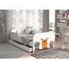 Toddler Children Kids Bed Including Mattress + Drawer 160x80 - Indian Animals