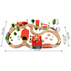 ISO Wooden Prefabricated Railway 69 pieces 3 + years 53x76x12cm 6158