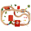 ISO Wooden Prefabricated Railway 69 pieces 3 + years 53x76x12cm 6158