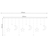 Iso Trade LED Decorative Lights Stars 138led Curtain 570cm for Christmas 11328