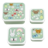 A little lovely company Σετ 4 δοχεία φαγητού Lunch & Snack Box Joy SBSEJO62